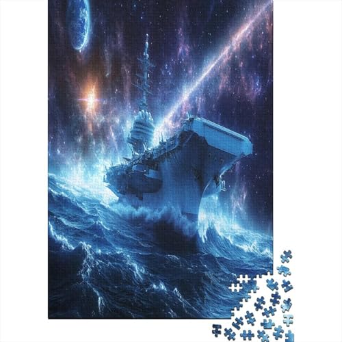 Flugzeuge Carrier 1000 Stück Puzzles Für Erwachsene Teenager Stress Abbauen Familien-Puzzlespiel Mit Poster in 1000-teiliges Puzzle Lernspiel Spielzeug Geschenk Puzzel 1000pcs (75x50cm) von MOBYAT