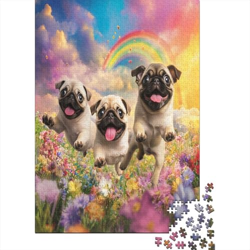 French BULLHund 1000 Teile, Impossible Woody Puzzle,Geschicklichkeitsspiel Für Die Ganze Familie, Erwachsenenpuzzle Ab 14 Jahren Puzzel 1000pcs (75x50cm) von MOBYAT
