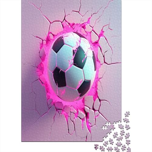 Fußball 1000 Stück Puzzles Für Erwachsene Teenager Stress Abbauen Familien-Puzzlespiel Mit Poster in 1000-teiliges Puzzle Lernspiel Spielzeug Geschenk Puzzel 1000pcs (75x50cm) von MOBYAT