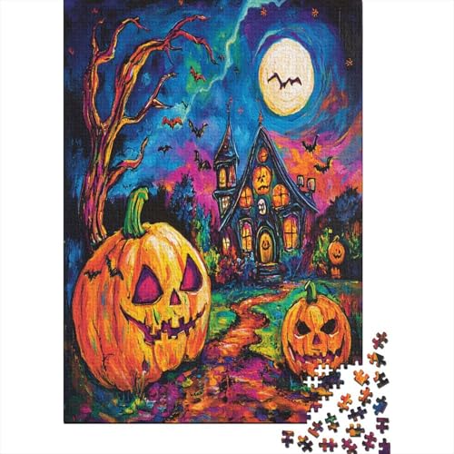 Halloween Dorf 1000 Teile Hölzern Puzzle 1000pcs (75x50cm) von MOBYAT