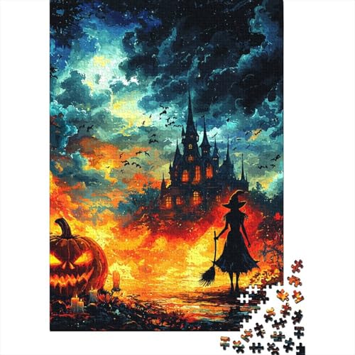 Halloween Hexe 1000 Teile Hölzern Puzzle 1000pcs (75x50cm) von MOBYAT