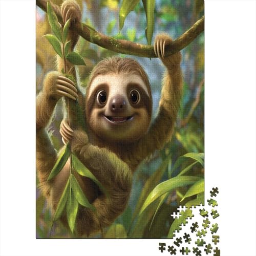 Hölzern Puzzle, 1000 Hölzern Puzzle Teile Im Adventskalender 2023, Geschenke Für Jungen, Mädchen, Familie Und Freunde Zu Weihnachten(Faulheit Tiers) von MOBYAT