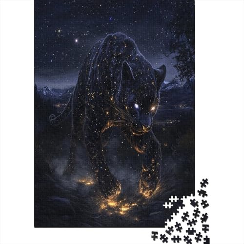 Hölzern Puzzle, 1000 Hölzern Puzzle Teile Im Adventskalender 2023, Geschenke Für Jungen, Mädchen, Familie Und Freunde Zu Weihnachten(Leopard) von MOBYAT