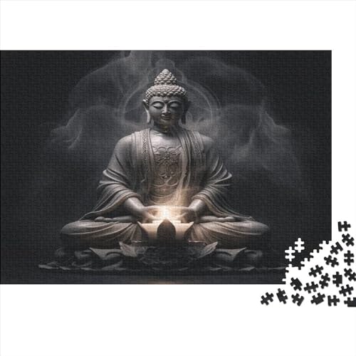 Hölzern Puzzle, 300 Hölzern Puzzle Teile Im Adventskalender 2023, Geschenke Für Jungen, Mädchen, Familie Und Freunde Zu Weihnachten(Buddha) von MOBYAT