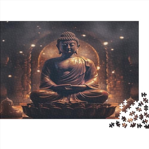 Hölzern Puzzle, 300 Hölzern Puzzle Teile Im Adventskalender 2023, Geschenke Für Jungen, Mädchen, Familie Und Freunde Zu Weihnachten(Buddha) von MOBYAT