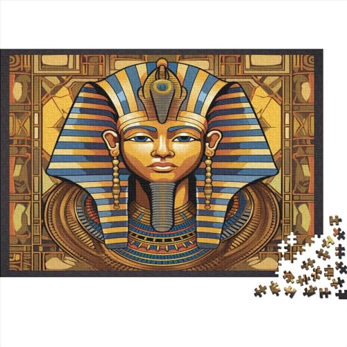 Hölzern Puzzle, 500 Hölzern Puzzle Teile Im Adventskalender 2023, Geschenke Für Jungen, Mädchen, Familie Und Freunde Zu Weihnachten(Ägyptischer Pharao) von MOBYAT