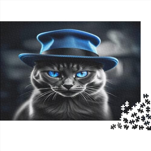 Hölzern Puzzle 1000 Teile Animal - Farbenfrohes Puzzle Für Erwachsene in Bewährter Qualität (Katze) 1000pcs (75x50cm) von MOBYAT