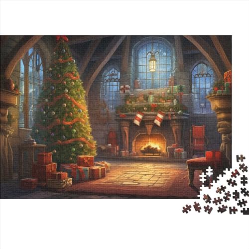 Hölzern Puzzle 1000 Teile Farbenfrohes Puzzle Für Erwachsene in Bewährter Qualität (Christmas Scene) 1000pcs (75x50cm) von MOBYAT
