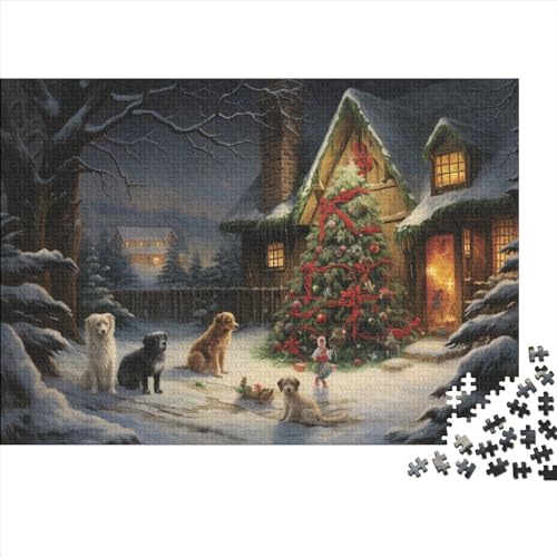 Hölzern Puzzle 1000 Teile Puzzle Für Erwachsene, Holzpuzzle Mit Christmas Scene 1000pcs (75x50cm) von MOBYAT