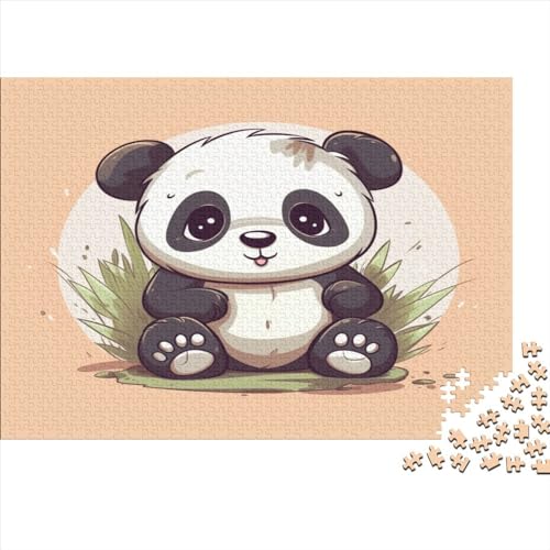 Hölzern Puzzle 1000 Teile süßer Panda - Farbenfrohes Puzzle Für Erwachsene in Bewährter Qualität (AI Design) 1000pcs (75x50cm) von MOBYAT