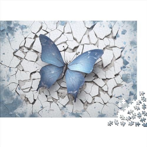 Hölzern Puzzle 2023, Adventskalender Puzzle 1000 Hölzern Teile Weihnachtskalender 2023 Männer Frauen Geschenke Jigsaw Puzzle Adventskalender Geschenke - Schmetterling mit 3D-Effekt von MOBYAT