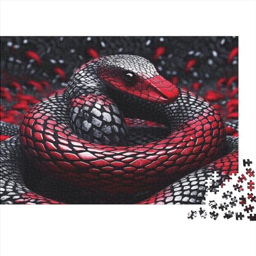 Hölzern Puzzle 2023, Adventskalender Puzzle 300 Hölzern Teile Weihnachtskalender 2023 Männer Frauen Geschenke Jigsaw Puzzle Adventskalender Geschenke - 3D Snake von MOBYAT