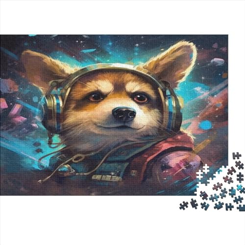 Hölzern Puzzle 300 Teile Galaxy Dog - Farbenfrohes Puzzle Für Erwachsene in Bewährter Qualität () 300pcs (40x28cm) von MOBYAT