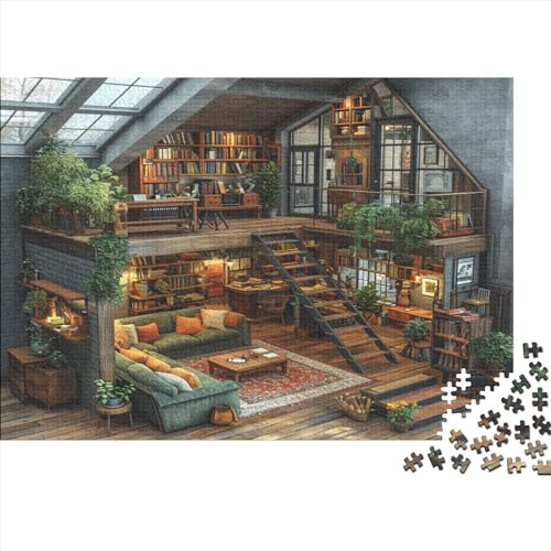 Hölzern Puzzle 300 Teile Im Ferienhaus - Farbenfrohes Puzzle Für Erwachsene in Bewährter Qualität () 300pcs (40x28cm) von MOBYAT