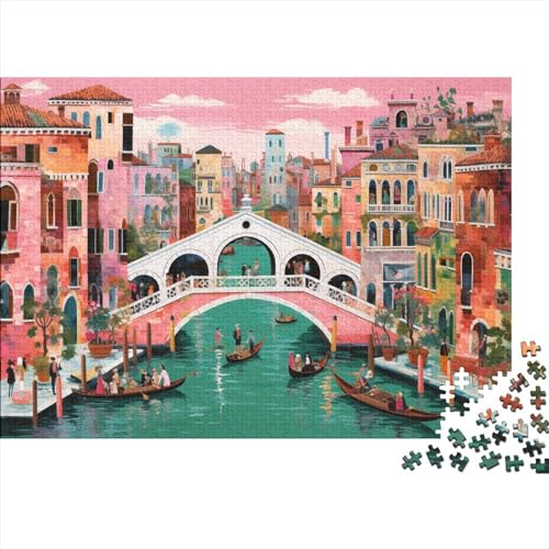 Hölzern Puzzle 300 Teile Venedig - Farbenfrohes Puzzle Für Erwachsene in Bewährter Qualität (Bunte Bilder) 300pcs (40x28cm) von MOBYAT