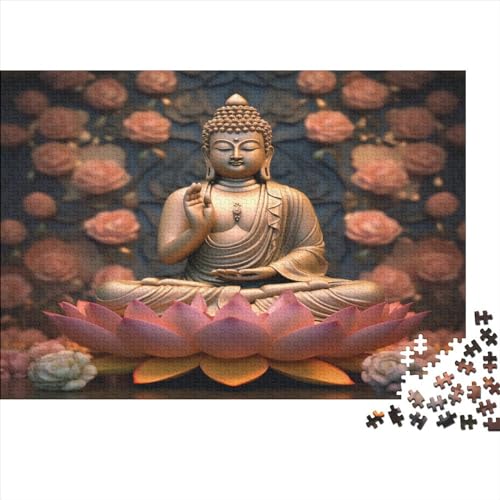 Hölzern Puzzle 500 Teile Buddha-Figur - Farbenfrohes Puzzle Für Erwachsene in Bewährter Qualität () 500pcs (52x38cm) von MOBYAT