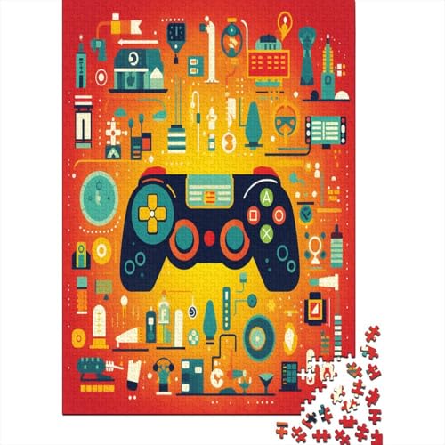 Hölzern Puzzle - Bunte Spieling Spieler - 1000 Teile Puzzle Für Erwachsene, Holzpuzzle Mit 1000pcs (75x50cm) von MOBYAT