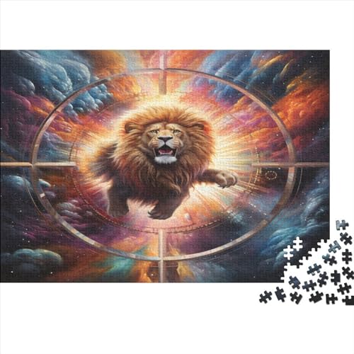Hölzern Puzzle Löwe 1000 Piece Puzzle for Adults, Puzzle with 1000pcs (75x50cm) von MOBYAT