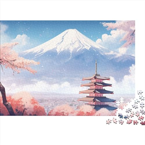 Hölzern Puzzle - Mont Fuji - 300 Teile Puzzle Für Erwachsene, Holzpuzzle Mit Japan 300pcs (40x28cm) von MOBYAT