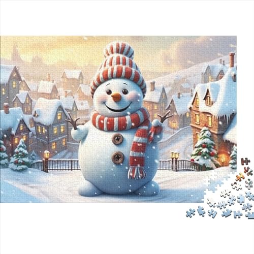 Hölzern Puzzle - Schneemann - 1000 Teile Puzzle Für Erwachsene, Holzpuzzle Mit Karikatur 1000pcs (75x50cm) von MOBYAT