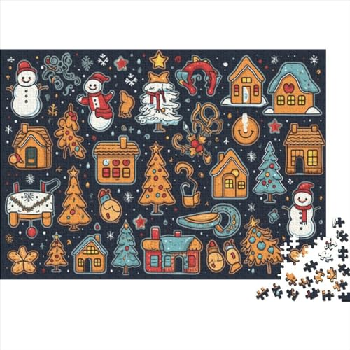 Hölzern Puzzle Weihnachtsartikel 1000 Piece Puzzle for Adults and Children Aged 14 and Over, Puzzle with Colorful 1000pcs (75x50cm) von MOBYAT