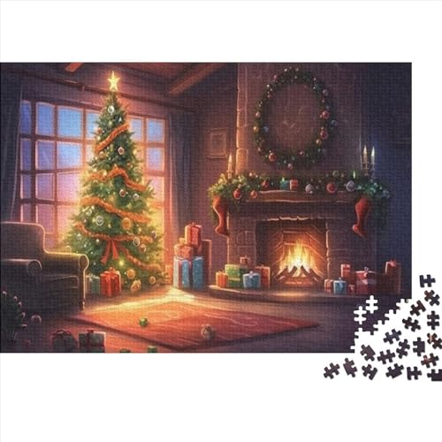 Hölzern Puzzle Weihnachtsmann 300 Piece Puzzle for Adults and Children Aged 14 and Over, Puzzle with 300pcs (40x28cm) von MOBYAT