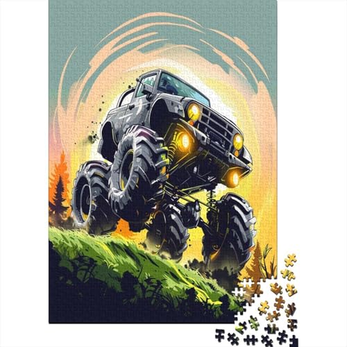 Lastwagens 1000 Teile, Impossible Woody Puzzle,Geschicklichkeitsspiel Für Die Ganze Familie, Erwachsenenpuzzle Ab 14 Jahren Puzzel 1000pcs (75x50cm) von MOBYAT