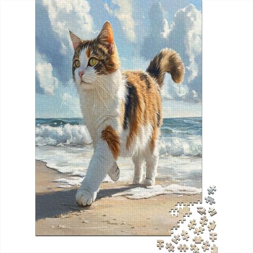 Norwegische Waldkatte 1000 Stück Puzzles Für Erwachsene Teenager Stress Abbauen Familien-Puzzlespiel Mit Poster in 1000-teiliges Puzzle Lernspiel Spielzeug Geschenk Puzzel 1000pcs (75x50cm) von MOBYAT