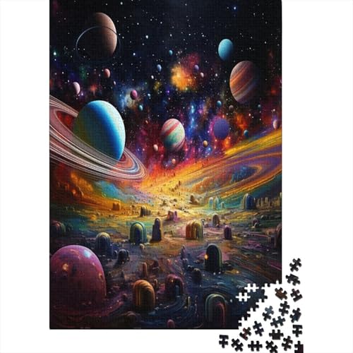 Planet 1000 Stück Puzzles Für Erwachsene Teenager Stress Abbauen Familien-Puzzlespiel Mit Poster in 1000-teiliges Puzzle Lernspiel Spielzeug Geschenk Puzzel 1000pcs (75x50cm) von MOBYAT