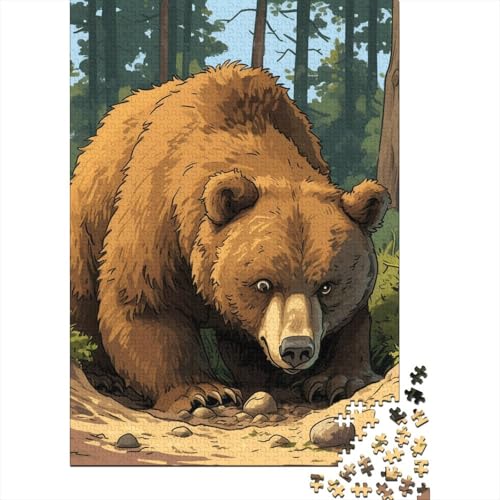 Puzzle 1000 Teile, Braun Bär Collection, Geschicklichkeitsspiel Für Die Ganze Familie, Erwachsenenpuzzle Ab 14 Jahren - Holzpuzzle 1000pcs (75x50cm) von MOBYAT