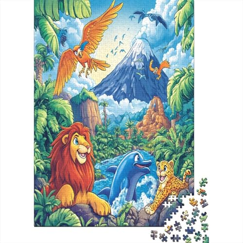 Puzzle 1000 Teile, Dschungeltiere Collection, Geschicklichkeitsspiel Für Die Ganze Familie, Erwachsenenpuzzle Ab 14 Jahren - Holzpuzzle 1000pcs (75x50cm) von MOBYAT