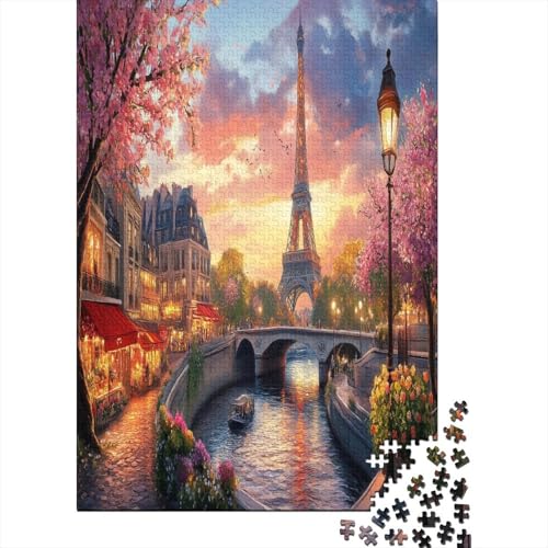 Puzzle 1000 Teile, Eiffelturm Collection, Geschicklichkeitsspiel Für Die Ganze Familie, Erwachsenenpuzzle Ab 14 Jahren - Holzpuzzle 1000pcs (75x50cm) von MOBYAT