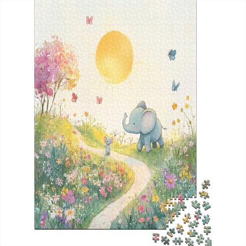 Puzzle 1000 Teile, Elefanten Collection, Geschicklichkeitsspiel Für Die Ganze Familie, Erwachsenenpuzzle Ab 14 Jahren - Holzpuzzle 1000pcs (75x50cm) von MOBYAT