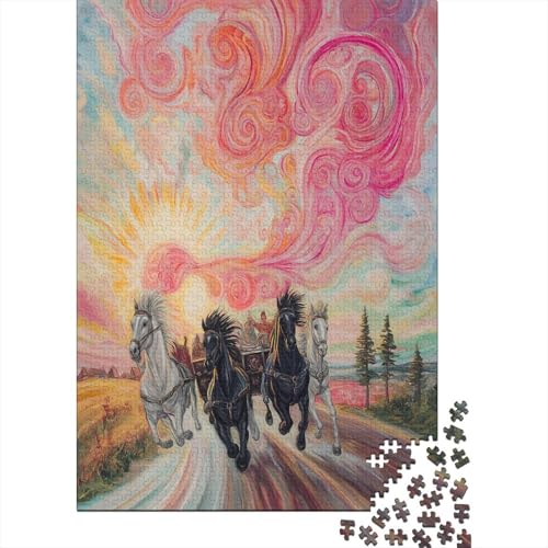 Puzzle 1000 Teile, Fine Pferd Collection, Geschicklichkeitsspiel Für Die Ganze Familie, Erwachsenenpuzzle Ab 14 Jahren - Holzpuzzle 1000pcs (75x50cm) von MOBYAT