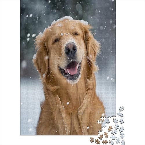 Puzzle 1000 Teile, Goldener Retriever Collection, Geschicklichkeitsspiel Für Die Ganze Familie, Erwachsenenpuzzle Ab 14 Jahren - Holzpuzzle 1000pcs (75x50cm) von MOBYAT