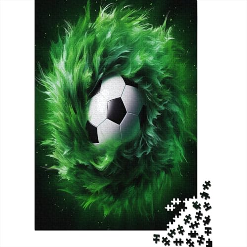 Puzzle 1000 Teile, Grüner Fußball Collection, Geschicklichkeitsspiel Für Die Ganze Familie, Erwachsenenpuzzle Ab 14 Jahren - Holzpuzzle 1000pcs (75x50cm) von MOBYAT
