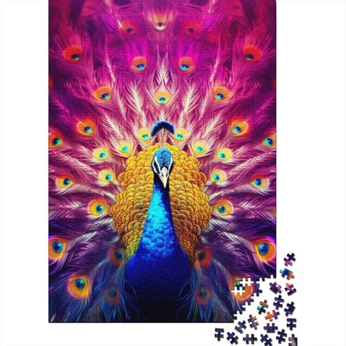 Puzzle 1000 Teile, Pfauen Collection, Geschicklichkeitsspiel Für Die Ganze Familie, Erwachsenenpuzzle Ab 14 Jahren - Holzpuzzle 1000pcs (75x50cm) von MOBYAT