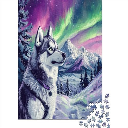 Puzzle 1000 Teile, Sibirischer Husky Collection, Geschicklichkeitsspiel Für Die Ganze Familie, Erwachsenenpuzzle Ab 14 Jahren - Holzpuzzle 1000pcs (75x50cm) von MOBYAT