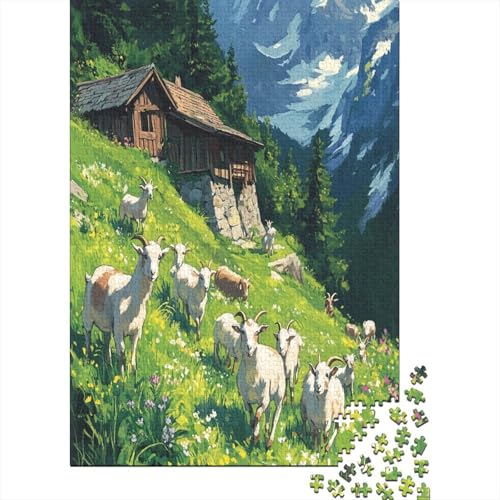 Puzzle 1000 Teile, Ziege Collection, Geschicklichkeitsspiel Für Die Ganze Familie, Erwachsenenpuzzle Ab 14 Jahren - Holzpuzzle 1000pcs (75x50cm) von MOBYAT