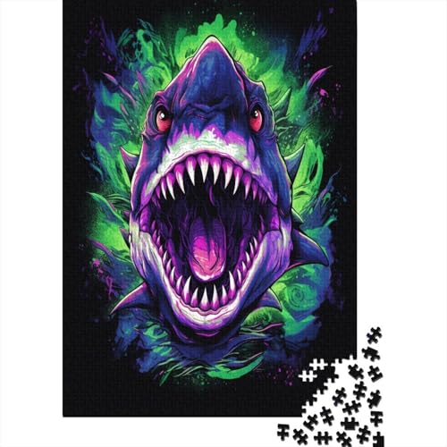 Puzzle 1000 Teile,Puzzle Erwachsene, Impossible Puzzle, Geschicklichkeitsspiel Für Die Ganze Familie,Puzzle Farbenfrohes Legespiel - Colorful Hai Baby.Home DekoRatteion Puzzle 1000pcs (75x50cm) von MOBYAT