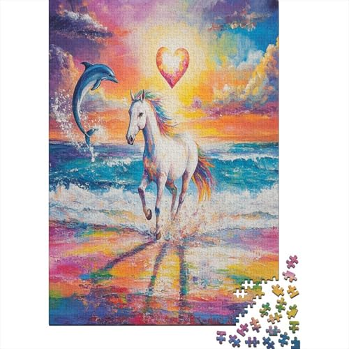 Puzzle 1000 Teile,Puzzle Erwachsene, Impossible Puzzle, Geschicklichkeitsspiel Für Die Ganze Familie,Puzzle Farbenfrohes Legespiel - Fine Pferd.Home DekoRatteion Puzzle 1000pcs (75x50cm) von MOBYAT