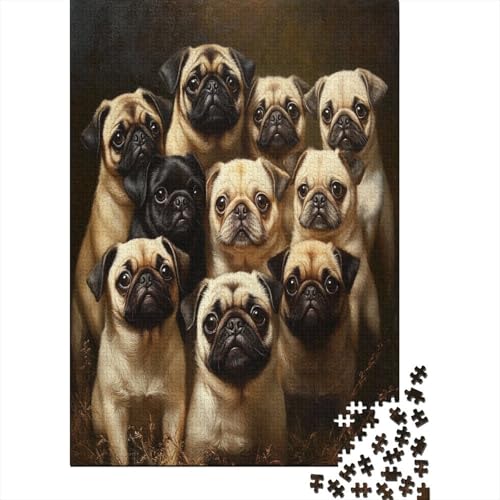 Puzzle 1000 Teile,Puzzle Erwachsene, Impossible Puzzle, Geschicklichkeitsspiel Für Die Ganze Familie,Puzzle Farbenfrohes Legespiel - Mops.Home DekoRatteion Puzzle 1000pcs (75x50cm) von MOBYAT