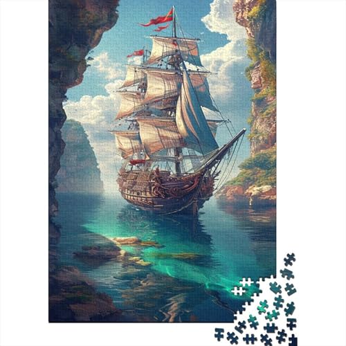 Puzzle 1000 Teile,Puzzle Erwachsene, Impossible Puzzle, Geschicklichkeitsspiel Für Die Ganze Familie,Puzzle Farbenfrohes Legespiel - Segelboot.Home DekoRatteion Puzzle 1000pcs (75x50cm) von MOBYAT
