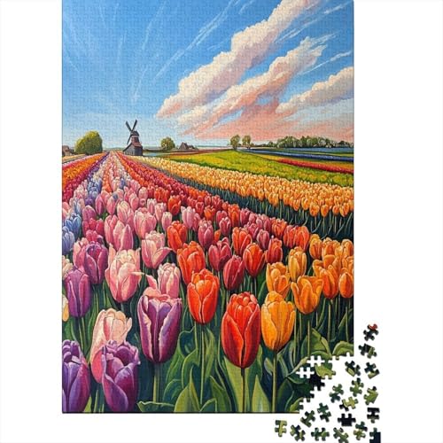 Puzzle 1000 Teile,Puzzle Erwachsene, Impossible Puzzle, Geschicklichkeitsspiel Für Die Ganze Familie,Puzzle Farbenfrohes Legespiel - Tulpen.Home DekoRatteion Puzzle 1000pcs (75x50cm) von MOBYAT
