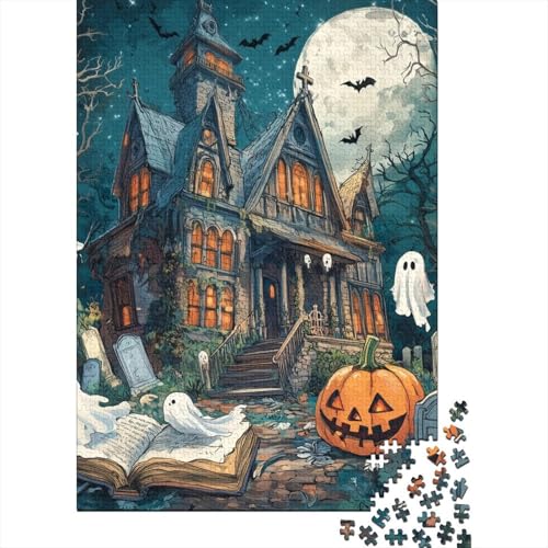 Puzzle 1000 Teile -, Halloween Ancient Schloss - Puzzle Für Erwachsene, Sonderedition [Exklusiv] 1000pcs (75x50cm) von MOBYAT
