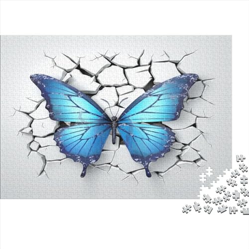 Puzzle 1000 Teile 3D Effekt Schmetterling - Farbenfrohes Puzzle Für Erwachsene in Bewährter Qualität (Animal) 1000pcs (75x50cm) von MOBYAT