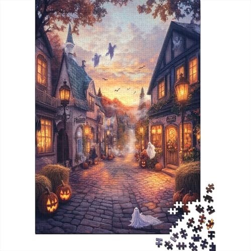 Puzzle 1000 Teile Halloween Dorf Puzzles Für Erwachsene Klassische Puzzles 1000 Teile Erwachsene Puzzles Schwer Erwachsene 1000 Teile 1000pcs (75x50cm) von MOBYAT