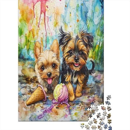 Puzzle 1000 Teile - Yorkshire Terrier - Puzzle Für Erwachsene, [Exklusiv] 1000pcs (75x50cm) von MOBYAT