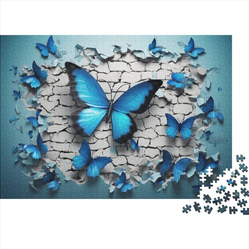 Puzzle Adventskalender 2023, Adventskalender Puzzle 300 Teile Weihnachtskalender 2023 Männer Frauen Geschenke Jigsaw Puzzle Adventskalender Geschenke Für Männer - 3D Effekt Schmetterling von MOBYAT