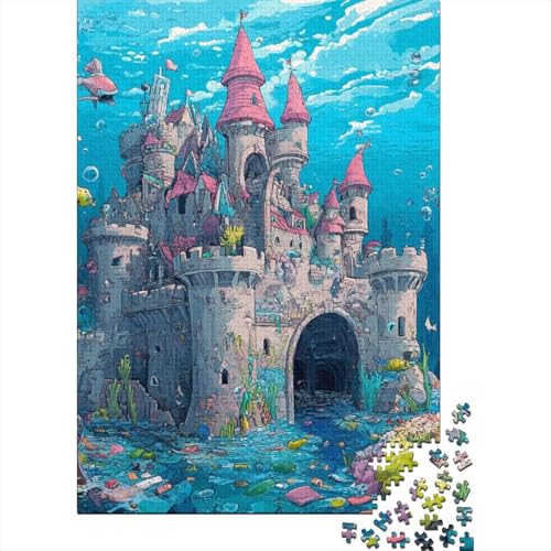 Schloss 1000 Stück Puzzles Für Erwachsene Teenager Stress Abbauen Familien-Puzzlespiel Mit Poster in 1000-teiliges Puzzle Lernspiel Spielzeug Geschenk Puzzel 1000pcs (75x50cm) von MOBYAT